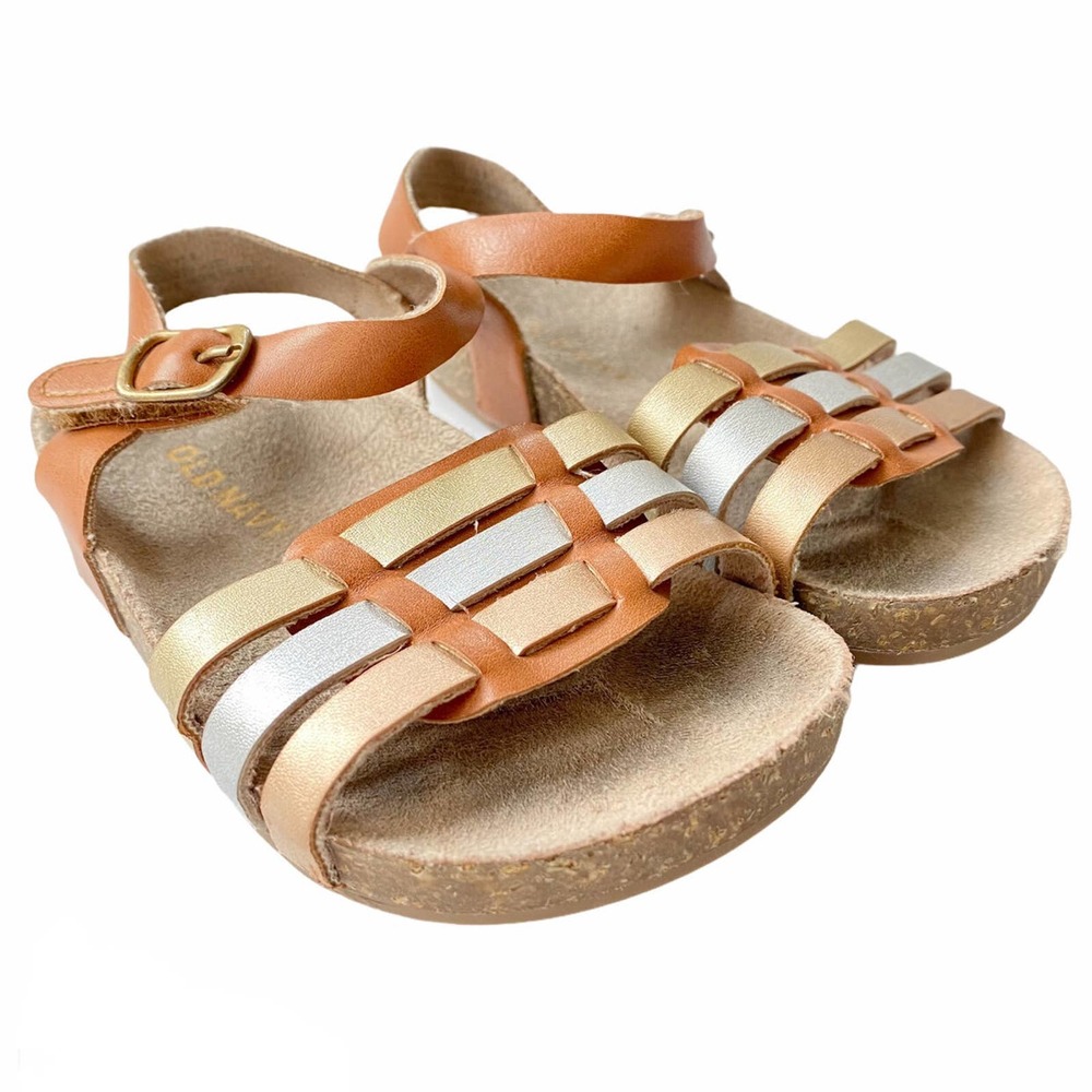 ON Old Navy Metallic Woven Huaraches Sandals